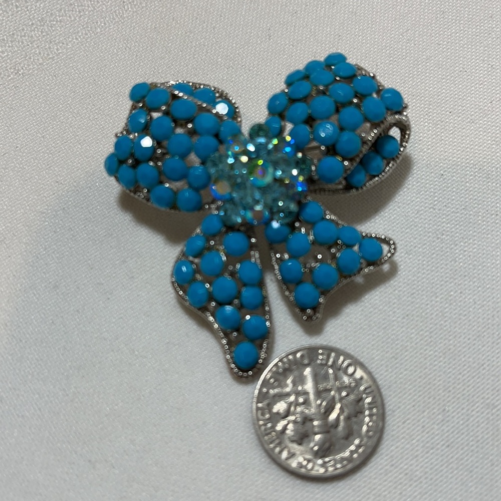 Kirk’s Folly Rhinestone Bow Brooch Pendant